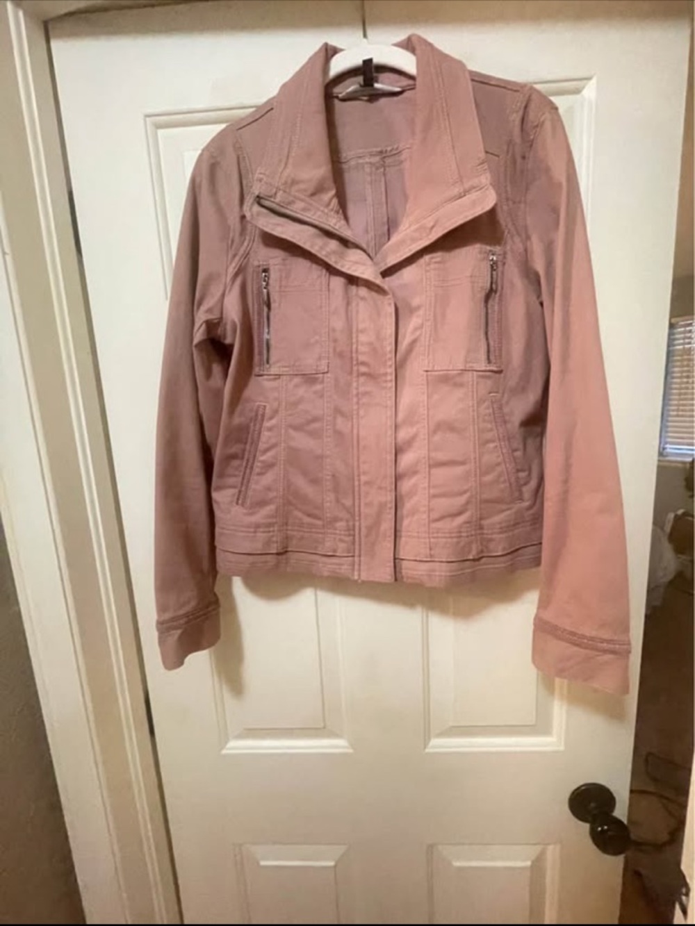 WHBM dusty rose utility jackets size 8